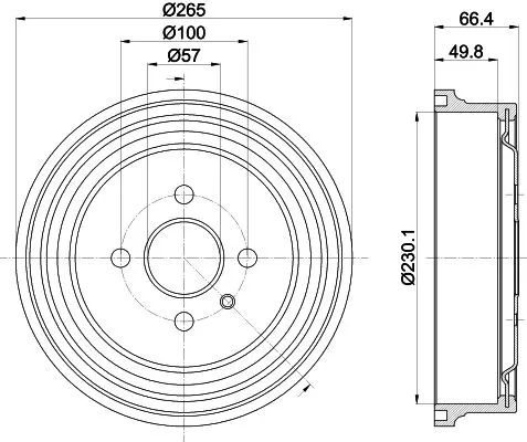 Mintex Rear Brake Drum For Chevrolet Holden Opel Vauxhall Astra Astra F Classic 