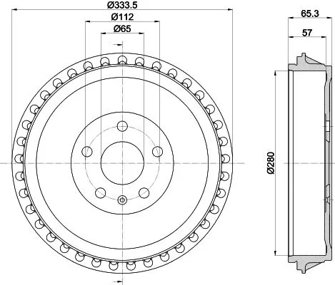 Mintex Rear Brake Drum For Audi Cupra Mercedes-benz Skoda Vw Born Elroq Enyaq Iv