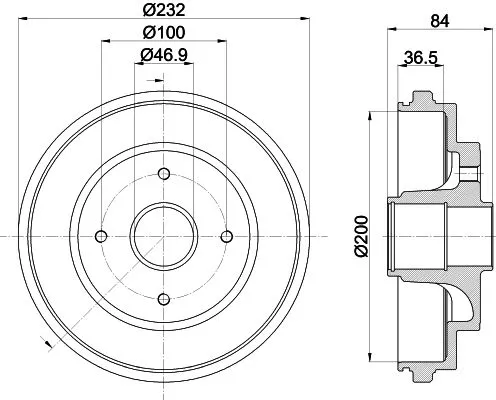 Mintex Rear Brake Drum For Subaru Suzuki Ignis Justy