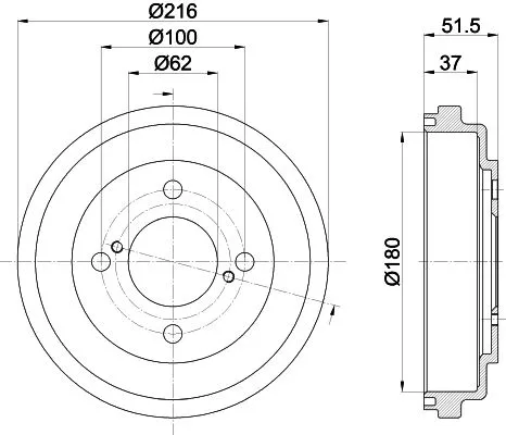 Mintex Rear Brake Drum For Suzuki Ignis Swift