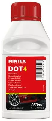 Mintex 250ml Bottle Brake Fluid Fmvss 116 Dot4, Iso 4925 (Class 4), Sae J 1704