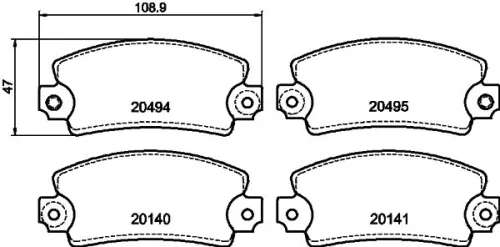 Mintex Front Brake Pads Set For Abarth Alpine Dacia Fiat Renault 18 20 5 A310 No