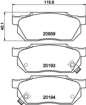 Mintex Front Brake Pads Set For Honda City Civic Crx Life Prelude