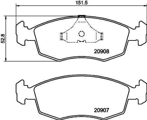 Mintex Front Brake Pads Set For Ford Toyota Tvr Vw Chimaera Escort Hiace Logus O