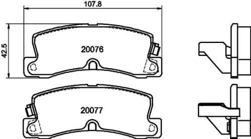 Mintex Rear Brake Pads Set For Toyota Corolla Corolla Levin Cressida