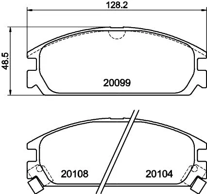 Mintex Front Brake Pads Set For Acura Honda Accord Civic Crx Integra