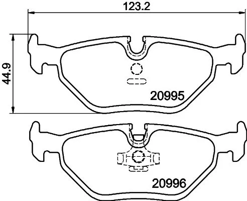 Mintex Rear Brake Pads Set For Bmw Wiesmann 3 5 7 Mf3 Z3