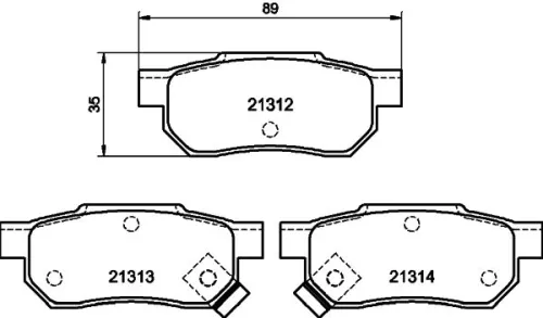 Mintex Rear Brake Pads Set For Acura Honda Mg Rover Suzuki 200 25 25 Commerce 40