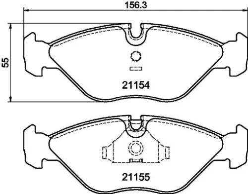 Mintex Front Brake Pads Set For Saab 9000