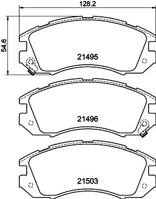 Mintex Front Brake Pads Set For Subaru Impreza Legacy