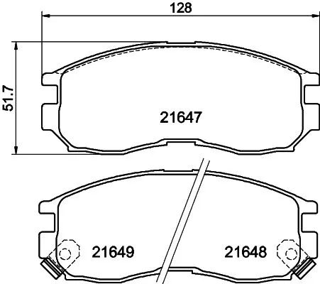 Mintex Front Brake Pads Set For Changan Chrysler Dodge Honda Hyundai Mitsubishi 
