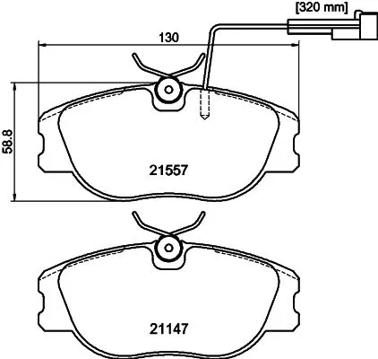 Mintex Front Brake Pads Set For Alfa Romeo 155