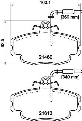 Mintex Front Brake Pads Set For Citroën Zx