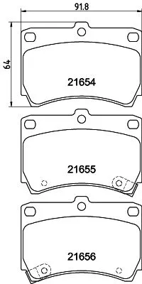 Mintex Front Brake Pads Set For Ford Asia & Oceania Ford Australia Kia Mazda 121