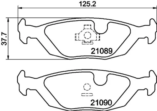 Mintex Rear Brake Pads Set For Saab Volvo 440 460 480 900 9000