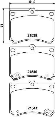 Mintex Front Brake Pads Set For Eunos Ford Asia & Oceania Ford Australia Mazda 3