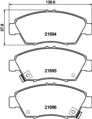 Mintex Front Brake Pads Set For Acura Honda Isuzu Airwave City Civic Crx Freed F