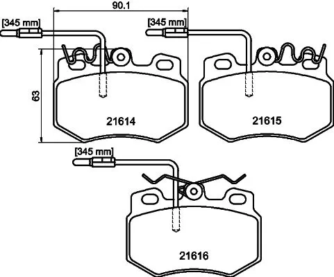 Mintex Front Brake Pads Set For Citroën Ax C15 Zx