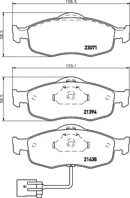 Mintex Front Brake Pads Set For Ford Ford Australia Ford Usa Mercury Contour Cou