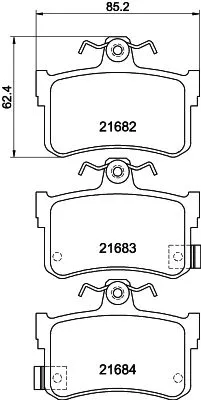 Mintex Rear Brake Pads Set For Mg Rover 800 Mg Tf Mgf Mgr V8