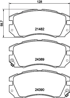 Mintex Front Brake Pads Set For Subaru Impreza Legacy Legacy Outback