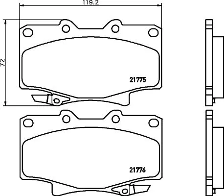 Mintex Front Brake Pads Set For Lexus Toyota Land Cruiser Land Cruiser 80 Lx