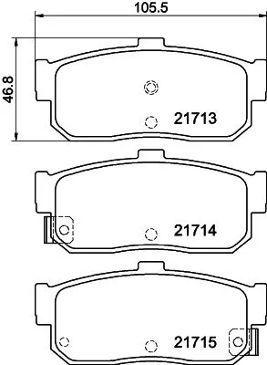Mintex Rear Brake Pads Set For Infiniti Nissan Nissan (Dfac) 100nx Almera Altima