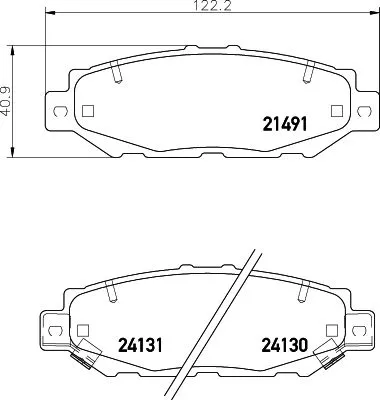Mintex Rear Brake Pads Set For Lexus Toyota Aristo Chaser Cresta Crown Granvia G