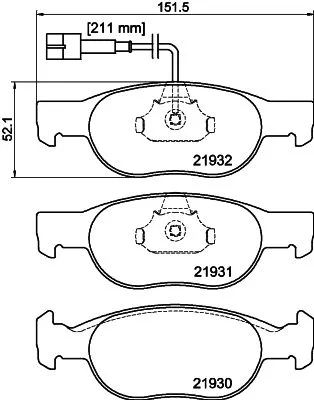 Mintex Front Brake Pads Set For Fiat Lancia Brava Bravo Delta Marea