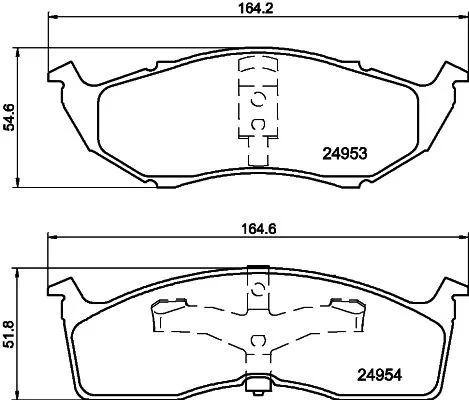 Mintex Front Brake Pads Set For Chrysler Dodge Plymouth Caravan Grand Voyager In