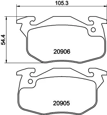 Mintex Front Brake Pads Set For Citroën Maple (Sma) Peugeot 106 106 Van Hisoon S