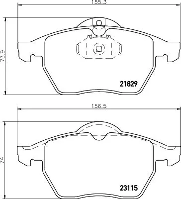 Mintex Front Brake Pads Set For Chevrolet Holden Opel Saab Vauxhall 9-5 Calibra 