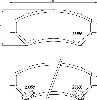 Mintex Front Brake Pads Set For Buick Cadillac Chevrolet Mega Oldsmobile Opel Po