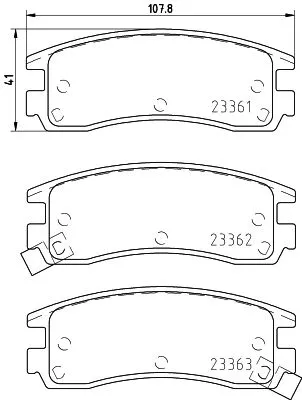 Mintex Rear Brake Pads Set For Buick Cadillac Chevrolet Mega Oldsmobile Opel Pon