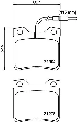 Mintex Rear Brake Pads Set For Mercedes-benz Peugeot 406 605 V-class Vito