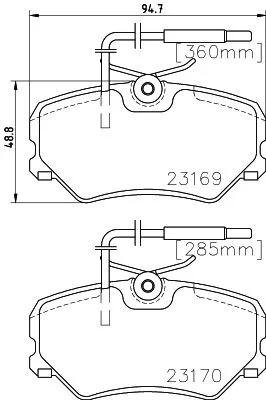 Mintex Front Brake Pads Set For Citroën Peugeot 306 405 Zx
