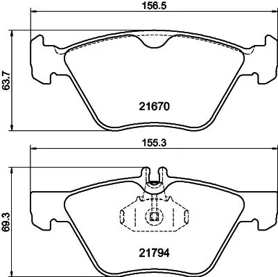 Mintex Front Brake Pads Set For Chrysler Mercedes-benz Clk Crossfire E-class S-c