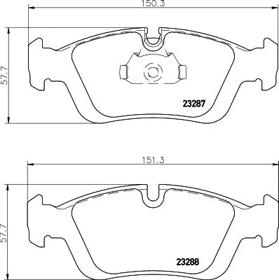Mintex Front Brake Pads Set For Alpina Bentley Bmw De La Chapelle Wiesmann 3 3 S