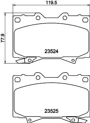 Mintex Front Brake Pads Set For Lexus Toyota Land Cruiser Land Cruiser 100 Land 