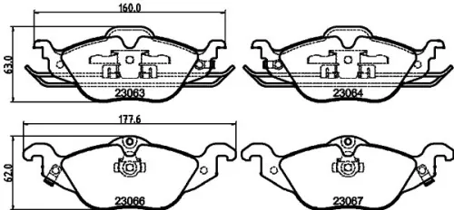 Mintex Front Brake Pads Set For Chevrolet Holden Opel Vauxhall Astra Astra G Cla