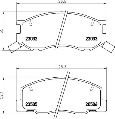 Mintex Front Brake Pads Set For Daihatsu Toyota 4 Runner Delta Estima Emina / Lu