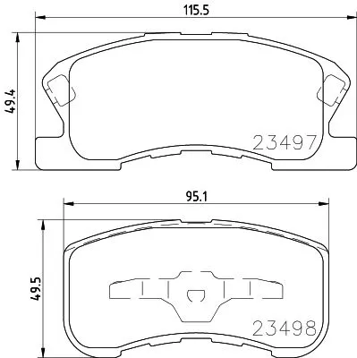 Mintex Front Brake Pads Set For Daihatsu Datsun Perodua Toyota Agya Ayla Duet Go