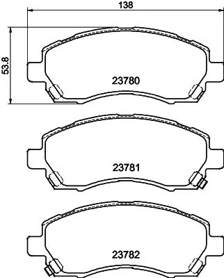 Mintex Front Brake Pads Set For Subaru Impreza Legacy