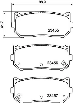 Mintex Rear Brake Pads Set For Kia Naza Carens Cerato Citra Clarus Sephia Shuma