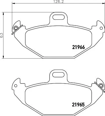 Mintex Rear Brake Pads Set For Renault Laguna