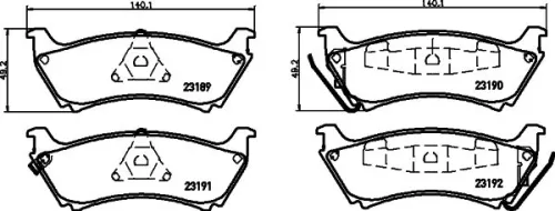 Mintex Rear Brake Pads Set For Mercedes-benz M-class