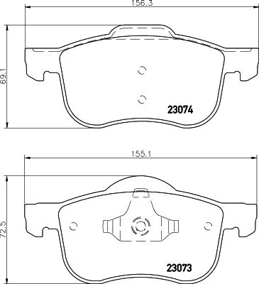Mintex Front Brake Pads Set For Volvo S60 S80 V70 Xc70