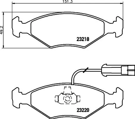 Mintex Front Brake Pads Set For Fiat Palio Siena