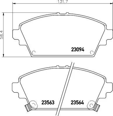 Mintex Front Brake Pads Set For Honda Mg Nissan Accord Almera Tino Express Mg Zr
