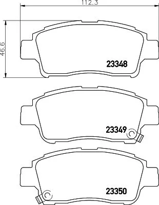 Mintex Front Brake Pads Set For Lifan Toyota 620 630 Echo Platz Yaris
